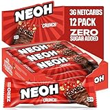 NEOH Zero Zucker Schokoladen-Knusperriegel | Keto-freundlich & Low Carb | 115 kcal & 1g Zucker | 6g Protein | Die gesunde Alternative zu herkömmlichen Süßigkeiten | 12er Pack