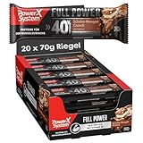 Power System Full Power Proteinriegel Schoko-Nougat-Crunch 20x70g, 40% Eiweiß, High Protein